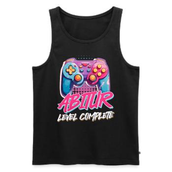 Diplômés du niveau Abitur 2024 Complete Gamer High School - Débardeur bio Premium Homme - noir - Devant - Michal (187cm)
