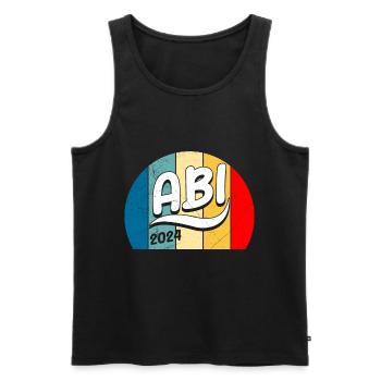 Abitur 2024 ABI Managed high school graduates graduation - Men's Premium Organic Tank Top - black - Front - AI Model Male 178 light (178cm)