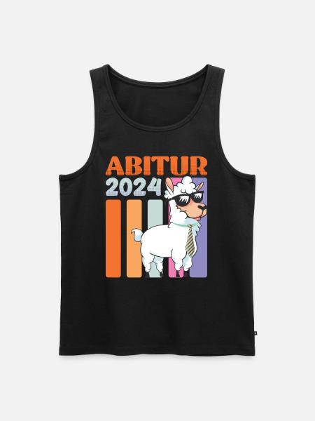 High School Diploma 2024 Llama High School Graduates Graduation - Men's Premium Organic Tank Top - black