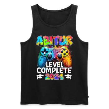 Diplômés du niveau Abitur 2024 Complete Gamer High School - Débardeur bio Premium Homme - noir - Devant - Michal (187cm)