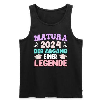 Matura 2024 The Departure of a Legend Girl - Men's Premium Organic Tank Top - black - Front - AI Model Male 178 light (178cm)