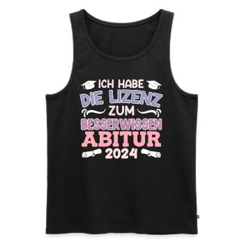 High School Graduate License to Cleverly Fuck High School Graduation - Men's Premium Organic Tank Top - black - Front - AI Model Male 178 light (178cm)