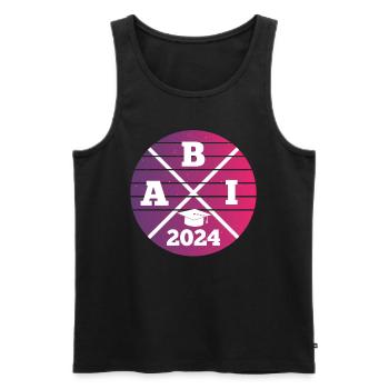 ABI 2024 Certificat de fin d’études secondaires Abitur Abitur - Débardeur bio Premium Homme - noir - Devant - Michal (187cm)