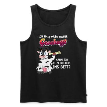 Abitur Geschafft Kann ich wieder ins Bett Lustige - Männer Premium Bio Tank Top - Schwarz - Vorne - Michal (187cm)
