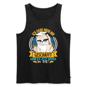 Abiturient Habe Mein Abi Geschafft Abschluss - Männer Premium Bio Tank Top - Schwarz - Vorne - Michal (187cm)