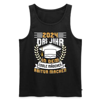 2024 Das Jahr in dem Coole Mädchen Abitur Machen - Männer Premium Bio Tank Top - Schwarz - Vorne - Michal (187cm)