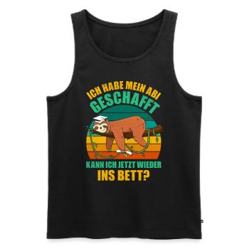 Abiturient Habe Mein Abi Geschafft Abschluss - Männer Premium Bio Tank Top - Schwarz - Vorne - Michal (187cm)
