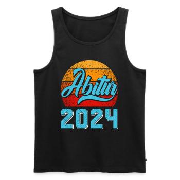 Abitur 2024 Abschluss Abiturient Abi Abiturienten - Männer Premium Bio Tank Top - Schwarz - Vorne - Michal (187cm)