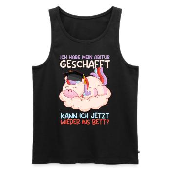 Abiturient Habe Mein Abitur Geschafft Abschluss - Männer Premium Bio Tank Top - Schwarz - Vorne - Michal (187cm)