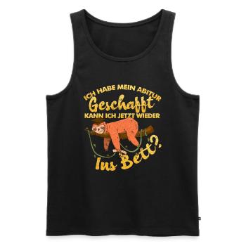 Abitur Geschafft Kann ich wieder ins Bett Lustige - Männer Premium Bio Tank Top - Schwarz - Vorne - Michal (187cm)