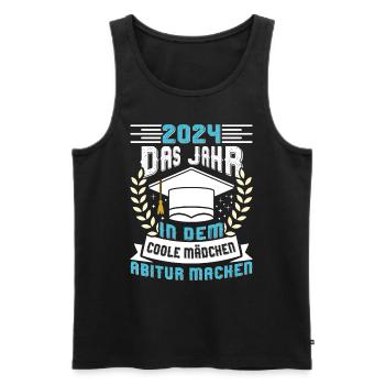 2024 Das Jahr in dem Coole Mädchen Abitur Machen - Männer Premium Bio Tank Top - Schwarz - Vorne - Michal (187cm)