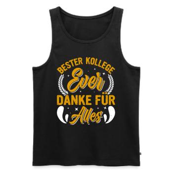 BESTER KOLLEGE EVER Danke für Alles Kollegen - Männer Premium Bio Tank Top - Schwarz - Vorne - AI Model Male 178 light (178cm)