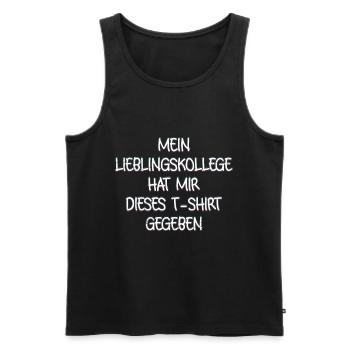 Abschied Mein Lieblingskollege Dieses T-Shirt - Männer Premium Bio Tank Top - Schwarz - Vorne - Michal (187cm)