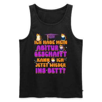 Abi Habe mein Abitur Geschafft Faultier Lustiges - Männer Premium Bio Tank Top - Schwarz - Vorne - Michal (187cm)