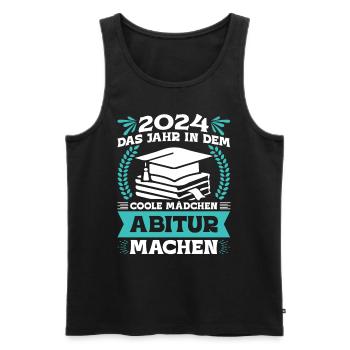 2024 Das Jahr in dem Coole Mädchen Abitur Machen - Männer Premium Bio Tank Top - Schwarz - Vorne - Michal (187cm)