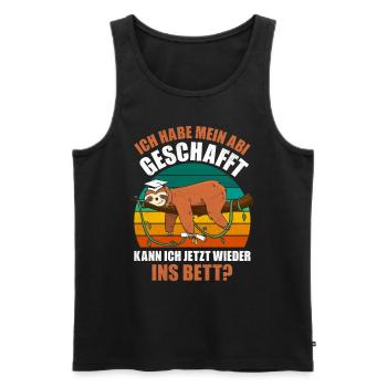 Abiturient Habe Mein Abi Geschafft Abschluss - Männer Premium Bio Tank Top - Schwarz - Vorne - Michal (187cm)