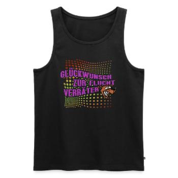 Glückwunsch zur Flucht Verräter Lustiges - Männer Premium Bio Tank Top - Schwarz - Vorne - AI Model Male 178 light (178cm)