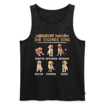 Labradore Machen ihr Eigenes Ding Lustiges - Männer Premium Bio Tank Top - Schwarz - Vorne - Michal (187cm)