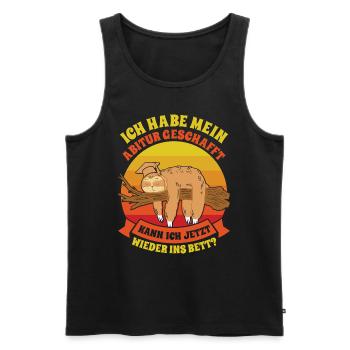 Abiturient Habe Mein Abitur Geschafft Lustiges - Männer Premium Bio Tank Top - Schwarz - Vorne - Michal (187cm)