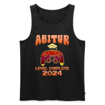 Abitur 2024 LEVEL COMPLETE Abiturienten Abschluss - Männer Premium Bio Tank Top - Schwarz - Vorne - Michal (187cm)