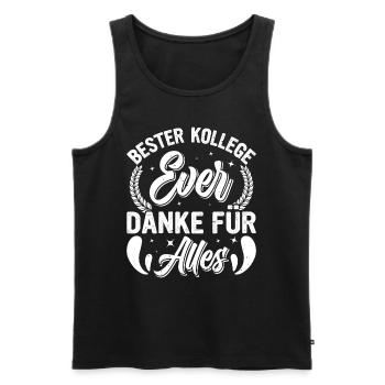 BESTER KOLLEGE EVER Danke für Alles Kollegen - Männer Premium Bio Tank Top - Schwarz - Vorne - AI Model Male 178 light (178cm)