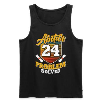 Abitur 2024 Problem Solved Abiturienten Lustiges - Männer Premium Bio Tank Top - Schwarz - Vorne - Michal (187cm)