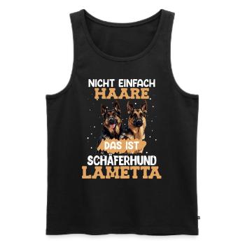 Schäferhund Besitzerin NICHT HAARE SCHÄFERHUND - Männer Premium Bio Tank Top - Schwarz - Vorne - AI Model Male 178 light (178cm)
