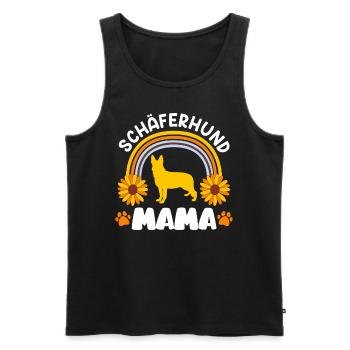 SCHÄFERHUND MAMA Deutscher Schäferhund Besitzerin - Männer Premium Bio Tank Top - Schwarz - Vorne - AI Model Male 178 light (178cm)