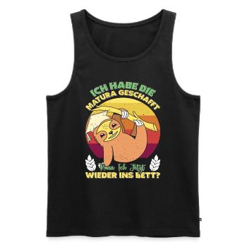 Maturanten Habe die Matura Geschafft Lustiges - Männer Premium Bio Tank Top - Schwarz - Vorne - Michal (187cm)