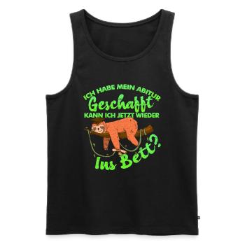 Abitur Geschafft Kann ich wieder ins Bett Lustige - Männer Premium Bio Tank Top - Schwarz - Vorne - Michal (187cm)