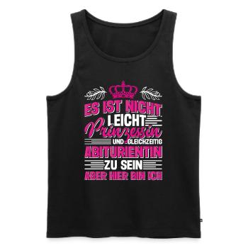 Abi Nicht Leicht Prinzessin und Abiturientin - Männer Premium Bio Tank Top - Schwarz - Vorne - AI Model Male 178 light (178cm)
