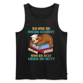 Maturanten Habe die Matura Geschafft Lustiges - Männer Premium Bio Tank Top - Schwarz - Vorne - Michal (187cm)
