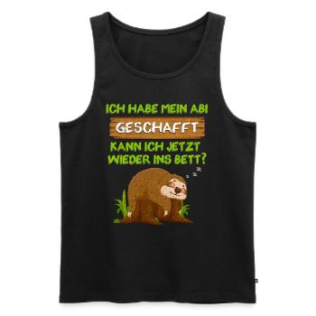 Abitur Habe Abi Geschafft Kann Ich Wieder ins Bett - Männer Premium Bio Tank Top - Schwarz - Vorne - Michal (187cm)