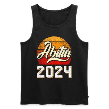 Abitur 2024 Abschluss Abiturient Abi Abiturienten - Männer Premium Bio Tank Top - Schwarz - Vorne - Michal (187cm)