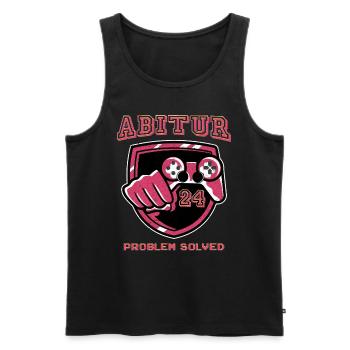 Abitur PROBLEM SOLVED Gamer Abiturienten Abi - Männer Premium Bio Tank Top - Schwarz - Vorne - Michal (187cm)