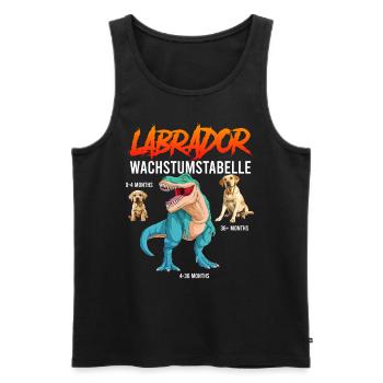 Labrador Liebhaber Labrador WACHSTUMSTABELLE - Männer Premium Bio Tank Top - Schwarz - Vorne - AI Model Male 178 light (178cm)