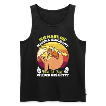 Maturanten Habe die Matura Geschafft Lustiges - Männer Premium Bio Tank Top - Schwarz - Vorne - Michal (187cm)