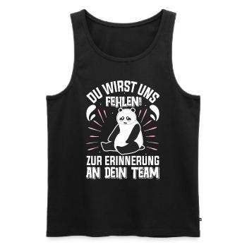 Abschied Kollege Du Wirst uns Fehlen Dein Team - Männer Premium Bio Tank Top - Schwarz - Vorne - Michal (187cm)