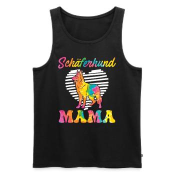 SCHÄFERHUND MAMA Deutscher Schäferhund Besitzerin - Männer Premium Bio Tank Top - Schwarz - Vorne - AI Model Male 178 light (178cm)