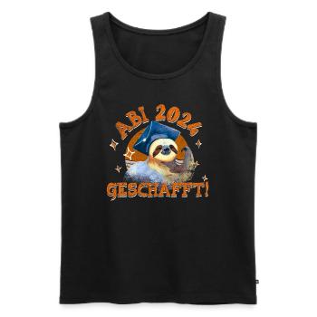 Abi 2024 Geschafft! Abiturienten Abschluss Lustig - Männer Premium Bio Tank Top - Schwarz - Vorne - Michal (187cm)