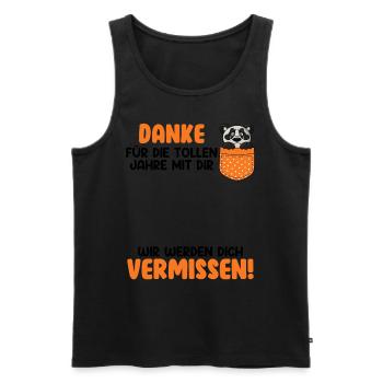 Danke für die Tollen Jahre mit Dir Abschied - Männer Premium Bio Tank Top - Schwarz - Vorne - Michal (187cm)