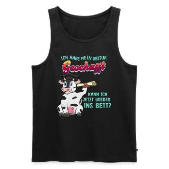 Abitur Geschafft Kann ich wieder ins Bett Lustige - Männer Premium Bio Tank Top - Schwarz - Vorne - Michal (187cm)