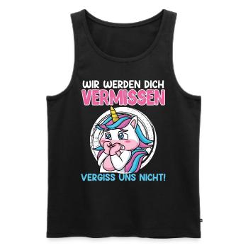 Arbeitskollegen Wir Werden Dich Vermissen - Männer Premium Bio Tank Top - Schwarz - Vorne - AI Model Male 178 light (178cm)