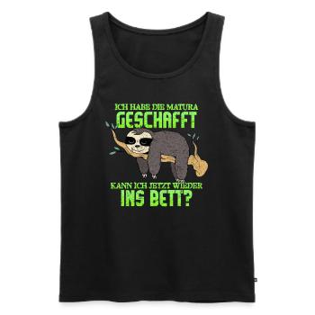 Maturanten Habe die Matura Geschafft Lustiges - Männer Premium Bio Tank Top - Schwarz - Vorne - Michal (187cm)