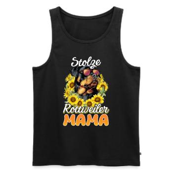 Rottie Frauen STOLZE ROTTWEILER MAMA Rottweiler - Männer Premium Bio Tank Top - Schwarz - Vorne - AI Model Male 178 light (178cm)