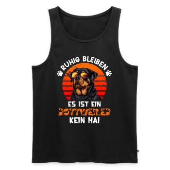 Rotties RUHIG BLEIBEN ES IST EIN ROTTWEILER KEIN - Männer Premium Bio Tank Top - Schwarz - Vorne - AI Model Male 178 light (178cm)