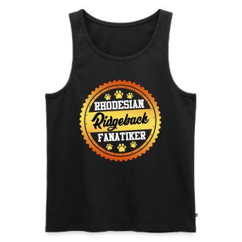 RHODESIAN RIDGEBACK FANATIKER Hundebesitzer - Männer Premium Bio Tank Top - Schwarz - Vorne - Michal (187cm)