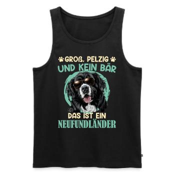 Neufundländer GROSS PELZIG UND KEIN BÄR Lustiges - Männer Premium Bio Tank Top - Schwarz - Vorne - Michal (187cm)
