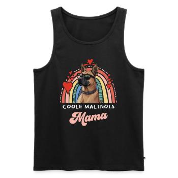 Belgischer Schäferhund COOLE MALINOIS MAMA - Männer Premium Bio Tank Top - Schwarz - Vorne - AI Model Male 178 light (178cm)
