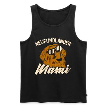 Hundemama NEUFUNDLÄNDER MAMI Newfie Momma - Männer Premium Bio Tank Top - Schwarz - Vorne - Michal (187cm)